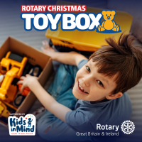 Joy of a child receiving a Toy Box
